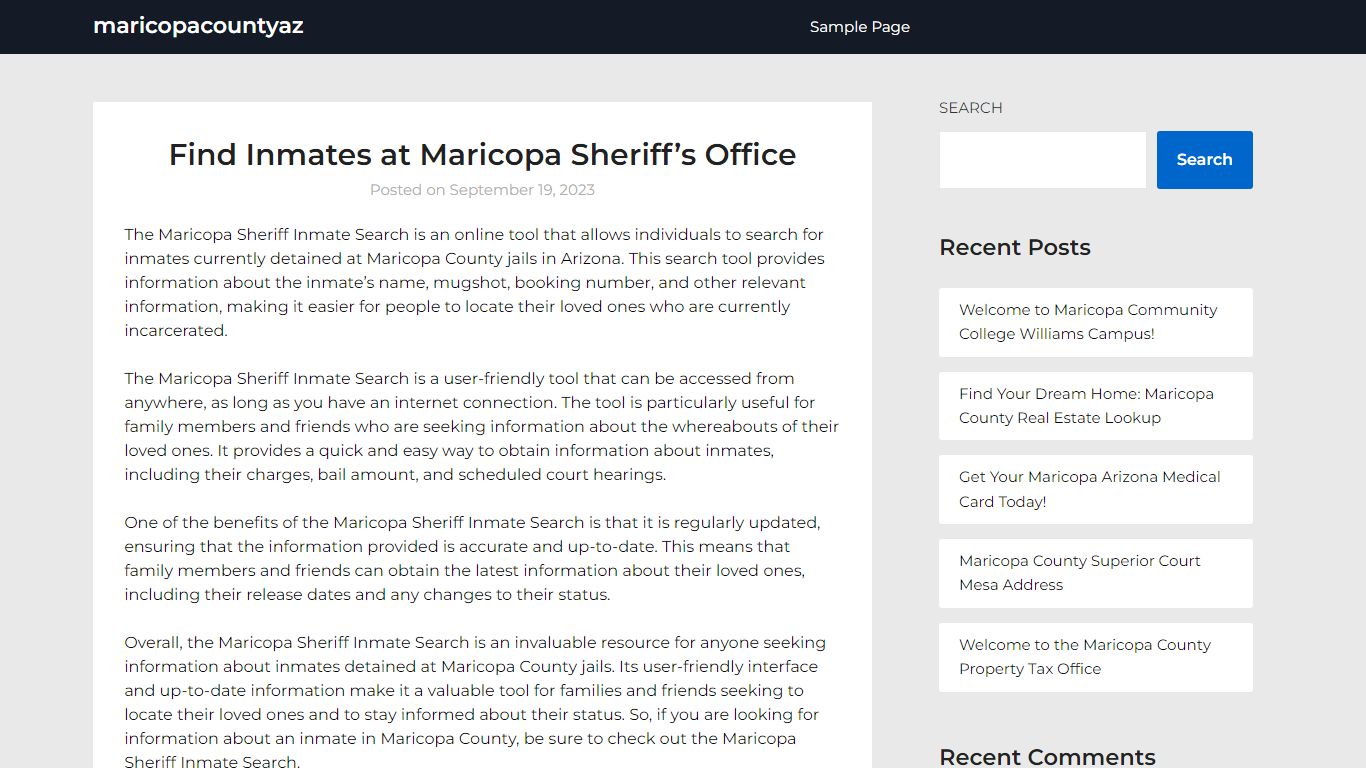 Find Inmates at Maricopa Sheriff’s Office - maricopacountyaz